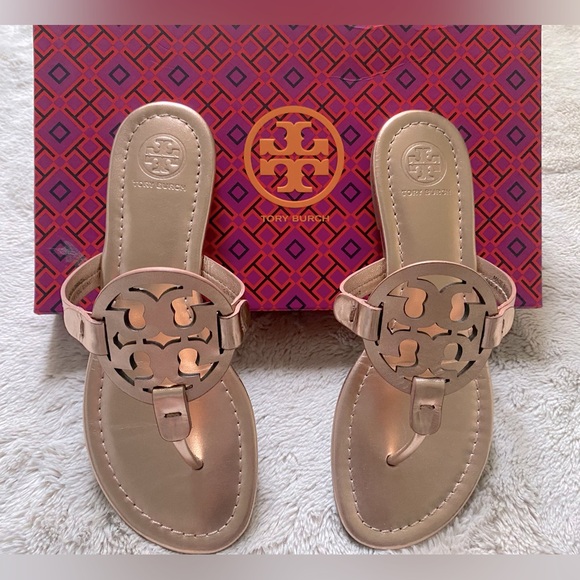 Tory Burch Shoes - Tory Burch Miller Sandal Rose Gold RARE! 💎